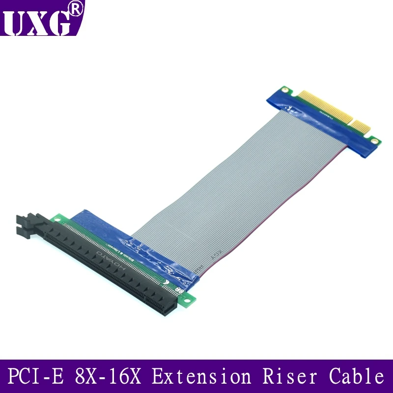 PCI Express PCIE wzmacniacz karty Riser PCI E 8X do 16X gniazdo PCI-E Riser przedłużacz z adapterem PCIe X8 pozłacany do BTC Mining
