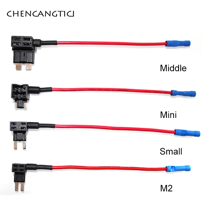 1 Piece 12V Mini Small Middle M2 Size Connector Car Fuse Holder Add-a-circuit TAP Adapter Micro Mini Standard ATM Blade Fuse