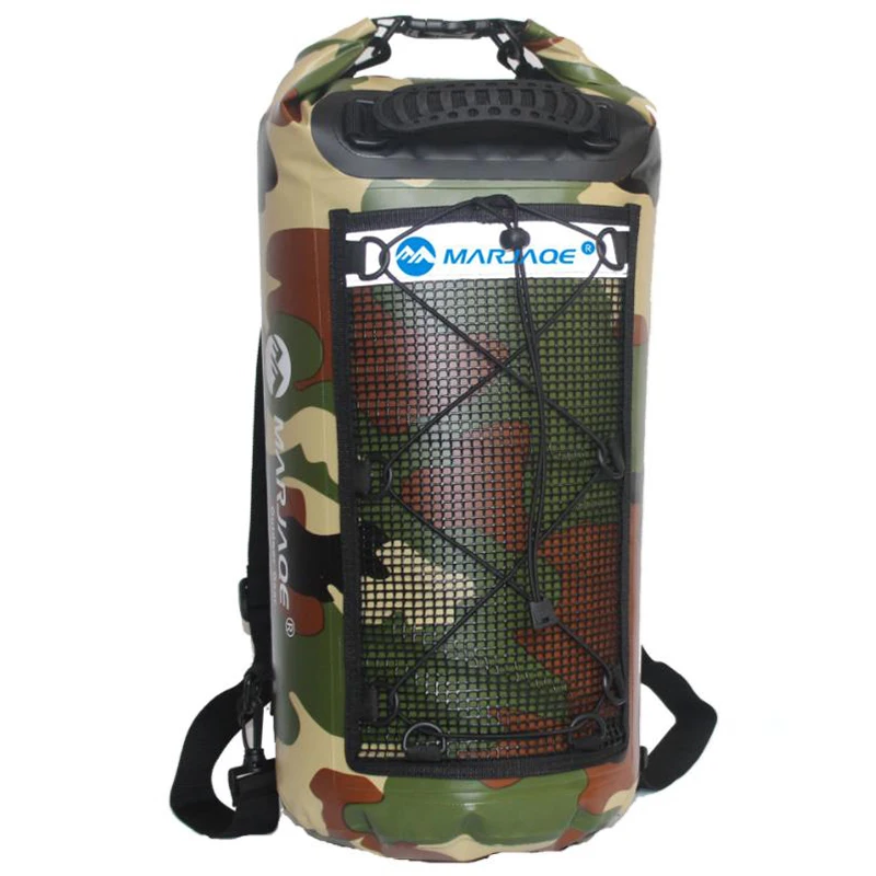 25L Camouflage Waterproof Paddle Bag Kayak Swimming Dry Sack Bag Outdoor Sport Swimming Bags Travel Motorcycle Backpack Duffel