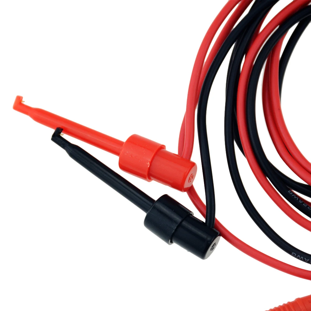 2pcs/lot 1M 4mm Banana Plug To Large Test Hook Clip Lead Cable For Multimeter Test Lead Cable Equipment Connector Crocodile Clip