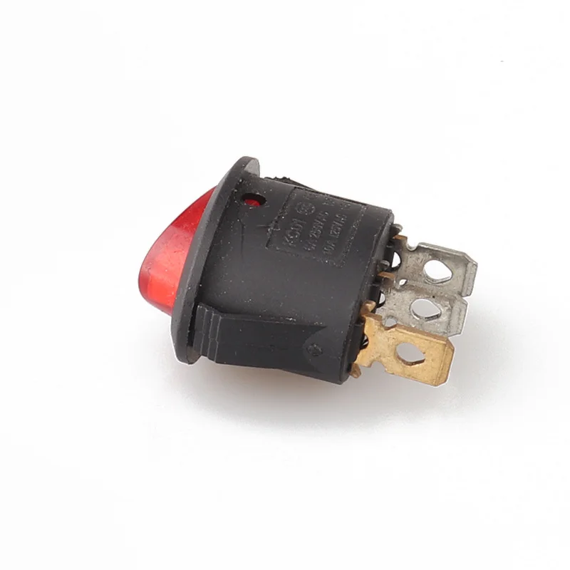 KCD6-101 3color 3 Pin Boat Switch SPST I/O Snap-in Rocker Position Switch Black Red