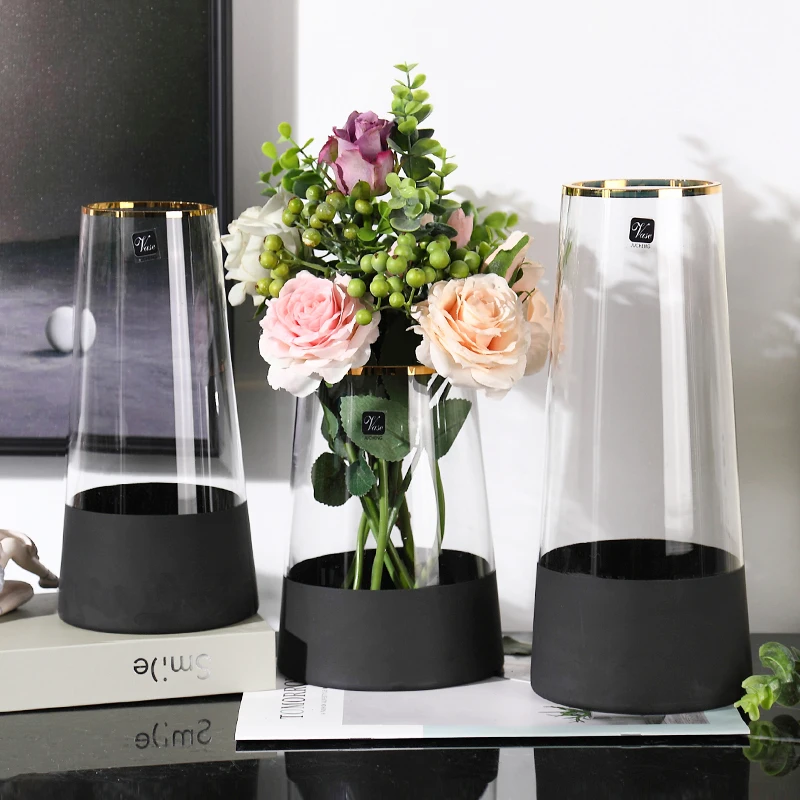 Vase Nordic Home Decor Adornos Para Casa Decoracion Sala Glass Flower Pot вазы для интерьера 2020 вазы для цветов для дома