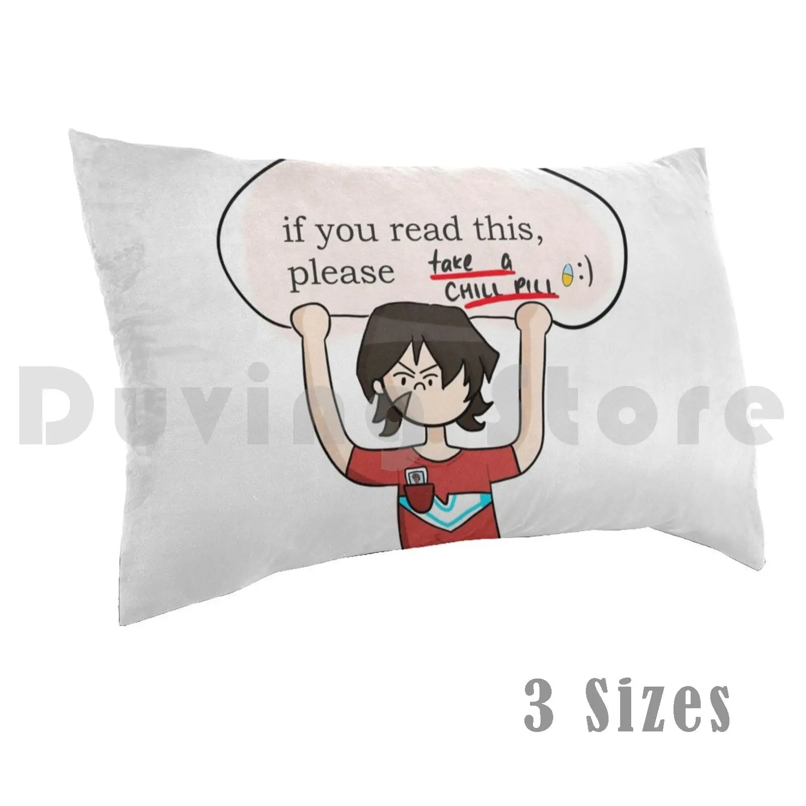 Pillow Case Chill Pill Keith 671 Voltron Cartoon Funny Chillpill Memes Keithkogane Red Lion