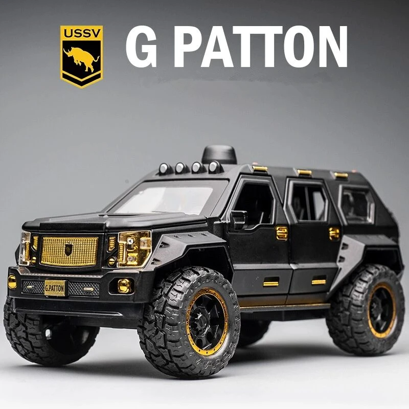 1:24 G PATTON GX Armored Car Alloy Car Model Diecasts Toy Off-road Vehicles Car Model Metal Explosion Proof Car Model Kids Gifts