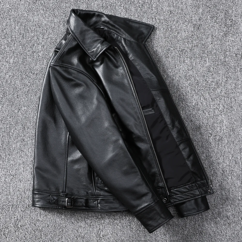 CC Shop Best.Classic casual leather jacket.mens quality cowhide coat.plus  size soft Sheepskin biker slim leather clothes. - AliExpress 200000343