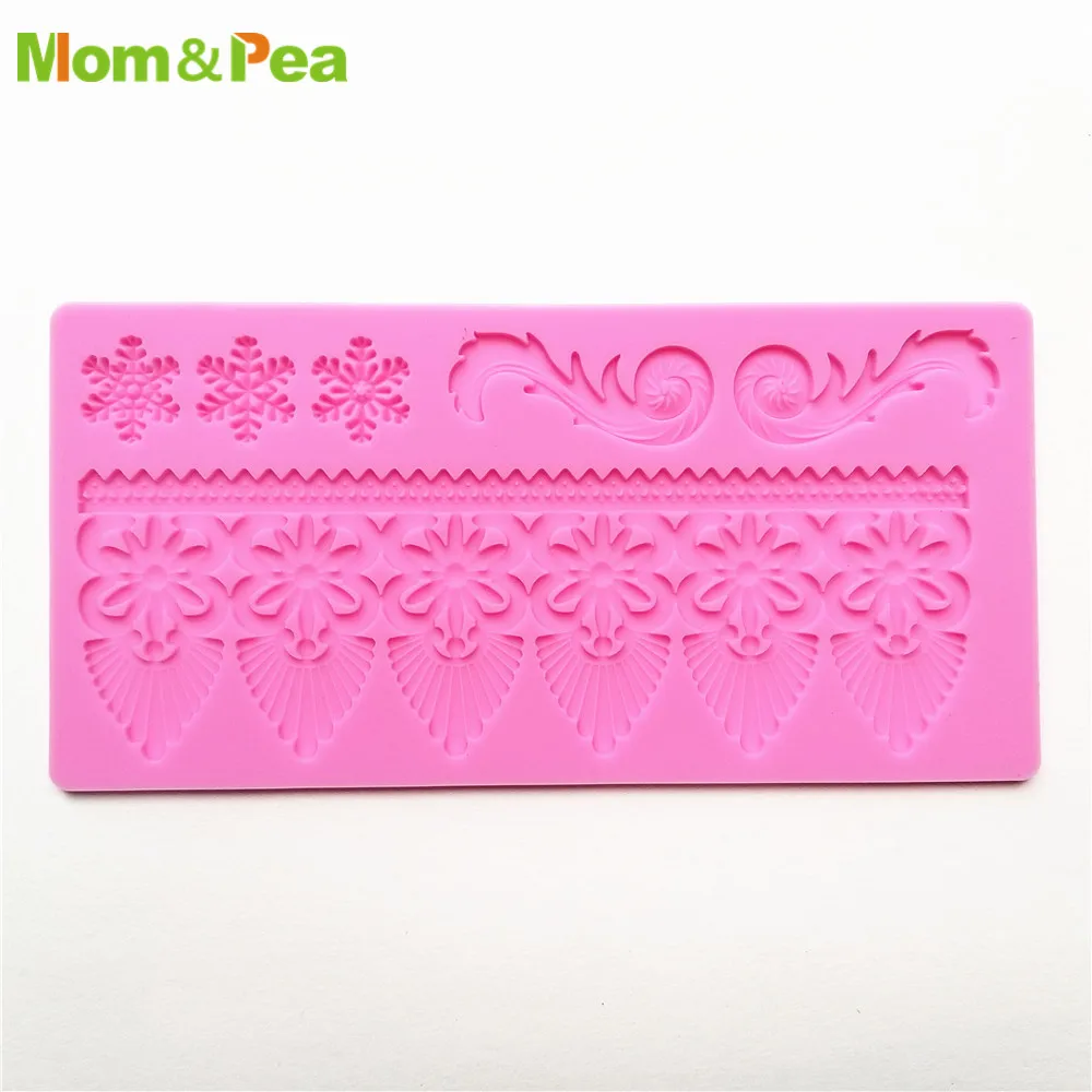 KCL580 Snowflake Small Lace Pad Silicone Mold Sugar Paste Fondant Cake Decoration 3D Mould