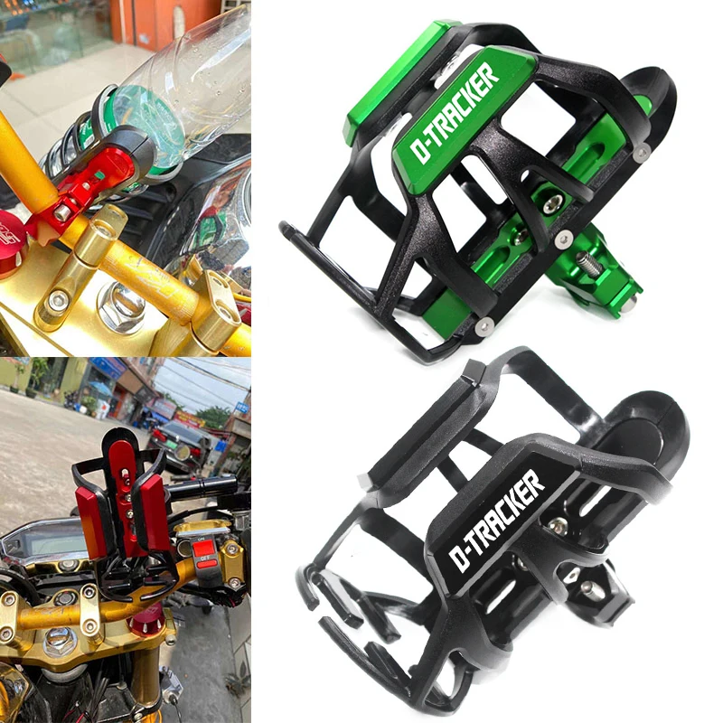 For D-TRACKER KDX KLX 125 140 150 175 200 220 250 300 450 650 SR G L BF S R S Motorcycle CNC Beverage  Cup Holder Mount