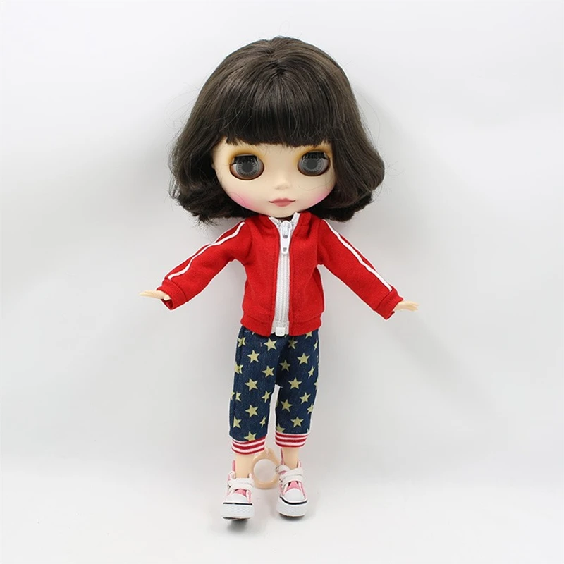 ICY DBS Blyth doll black brown hair short hair joint body matte face 1/6 30cm anime toy girls gift