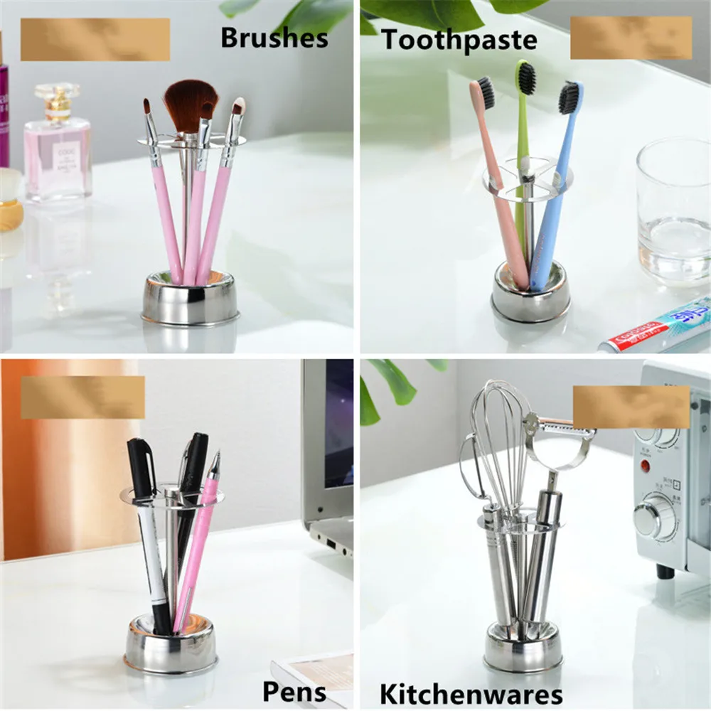 Bathroom Stainless Steel Toothbrush Holder Toothpaste Stand Waterproof Electric Tooth Brush Holder Bathroom Organizer