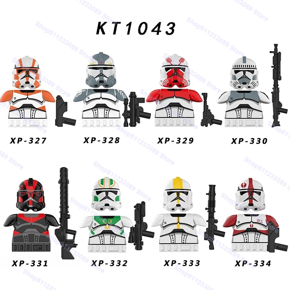 8pcs/set 332nd Clone Legion Stormtrooper The Old Republic Clone Trooper Building Blocks Bricks Star Figures Wars Toy Gift kt1043