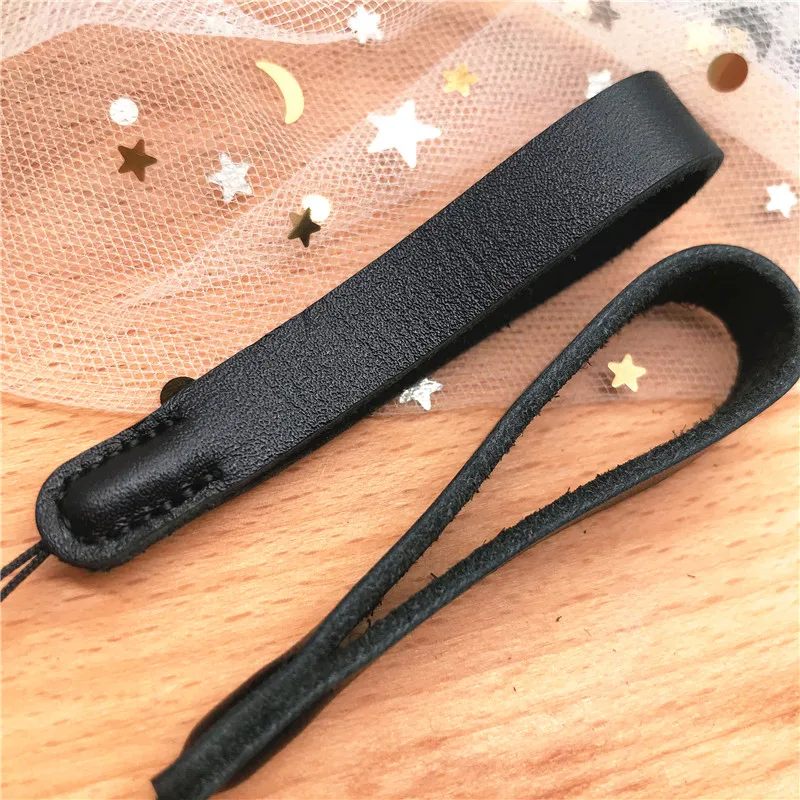 New Genuine Leather Short Phone Strap Anti-lost Key Chain Quality Lanyard Finger Rope For U Disk Bluetooth Small Speaker Sling