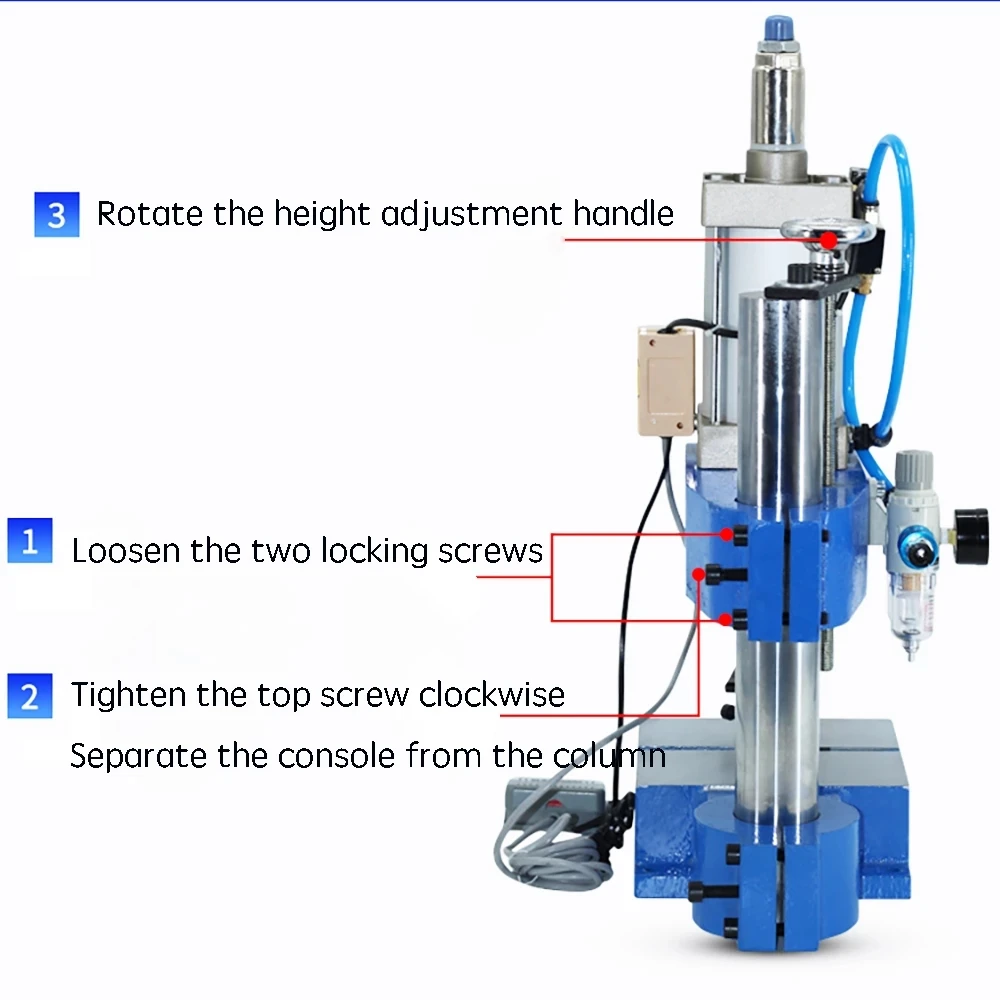 Pneumatic Punching Machine 200kg Single Column 63 Type Bench Press Small Gas Spleen High Precision Riveting Machine