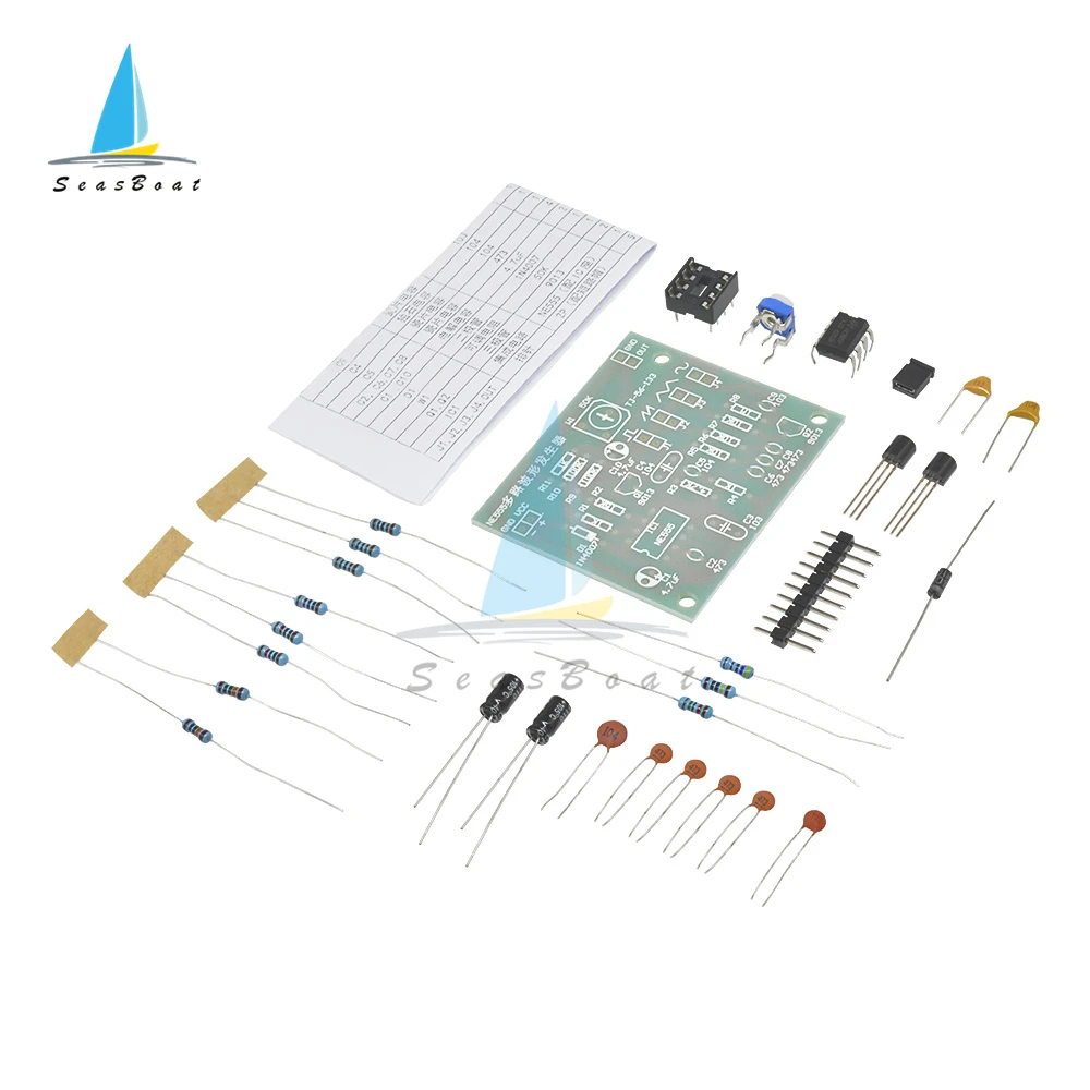 DC6-12V modulo generatore di impulsi NE555 sinusoidale/triangolo/generatore di onde quadrate generatore di segnali a forma d'onda multicanale Kit fai da te