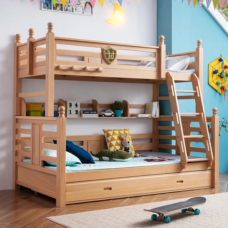 Full solid wood bed bunk bed children's bed adults up and down bed multi-functional  high and low bed