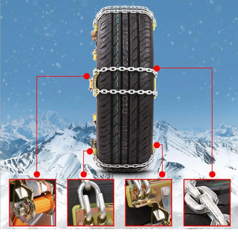 Steel truck car snow chain wear-resistant and durable snow chain is suitable for skid balance of snow and mud