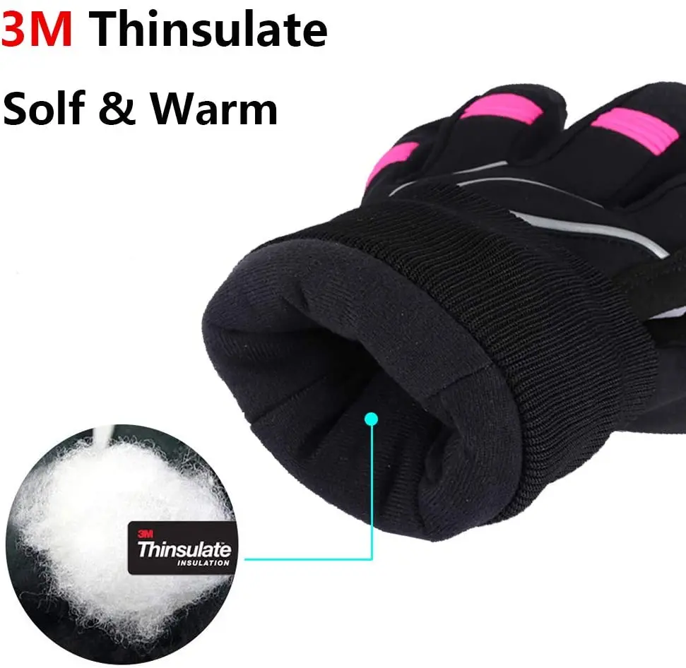 Waterproof Winter Gloves Men Women,-30℉ Warm Snowboard Ski Gloves,3M Thinsulate Cold Weather Thermal Gloves for Cycling Skiing