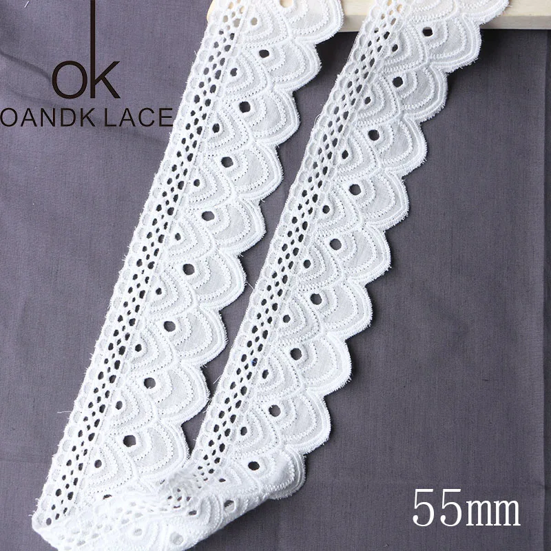 3 yard  Lace Trims Applique Costume Trimmings White Ribbon Cotton Home Textiles Sewing Lace Fabric Cloth 9 Models