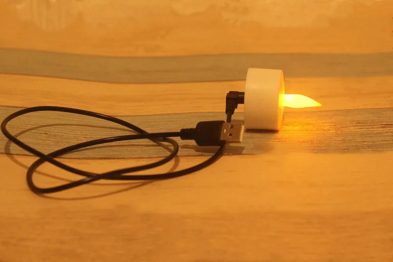 USB zasilany Led akumulator elektroniczny Bougie dekoracyjne tealight światło świec Led boże narodzenie migotanie dekoracje domowe na