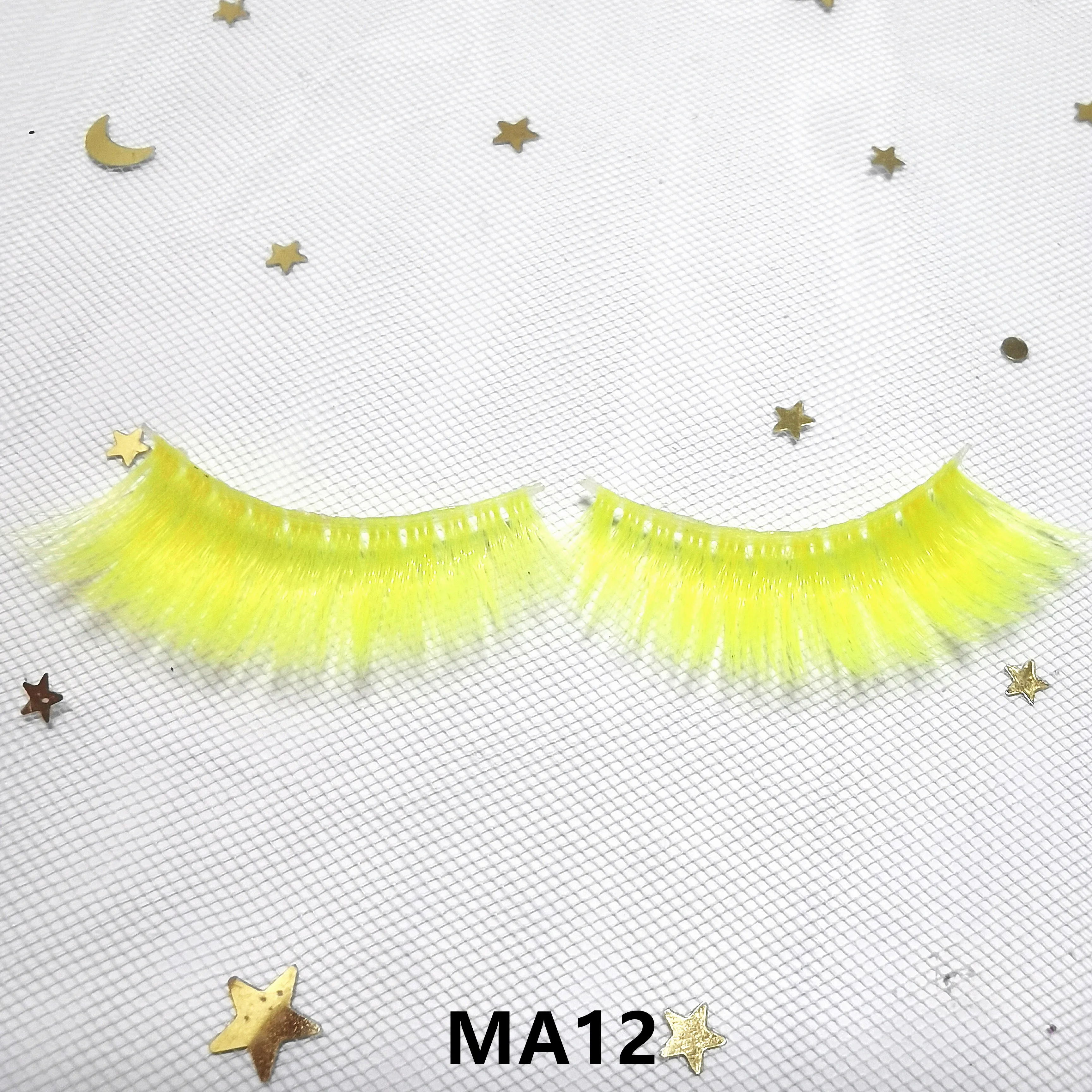 3D Color Eyelash Cosplay Colorful Eyelashes False lashes Faux Mink Natural Long fluffy Style Eye lash Extension Makeup Halloween