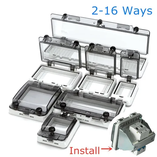 Imagen 1 del producto Cubierta de ventana protectora transparente impermeable IP67, caja de interruptores de circuito, protección de caja de conexiones eléctricas, cubierta de Panel
