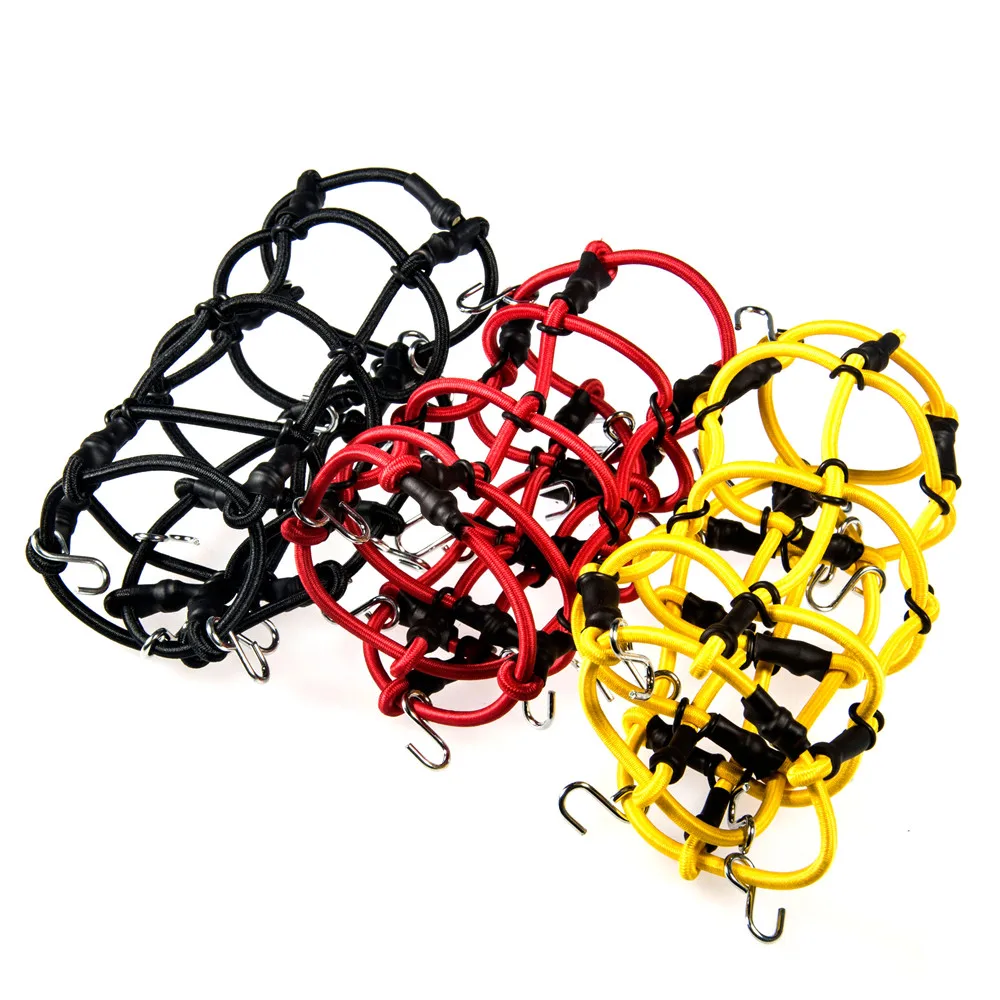 AXSPEED  Roof Rack Storage Elastic Rubber Rope Luggage Rack Net for Axial SCX10 TRX4 Tamiya 1/10 RC Car Truck