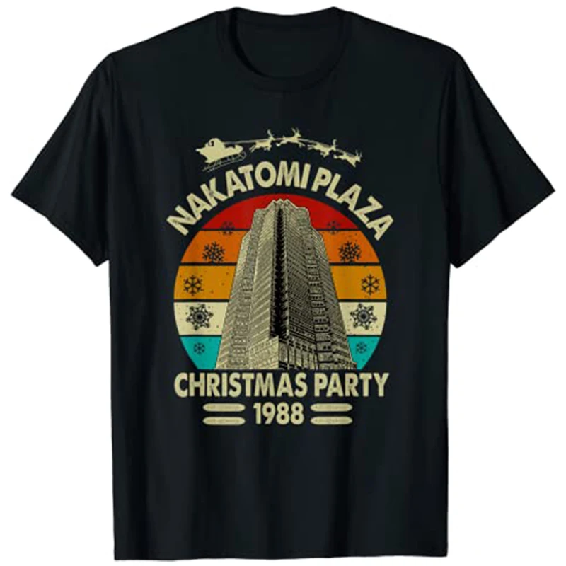 Funny-Nakatomi-Plaza Christmas Party 1988 Xmas Holiday T-Shirt Graphic Tee for Kids and Adults