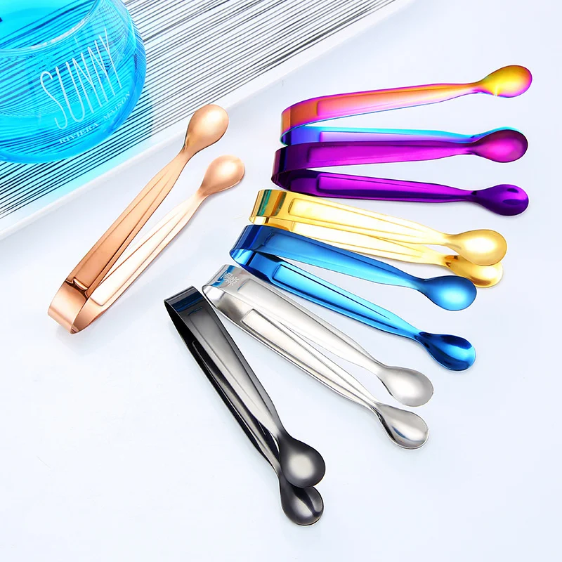 

Stainless steel round square sugar towel coffee candy snack ice clip coffee restaurant supplies kitchen gadget