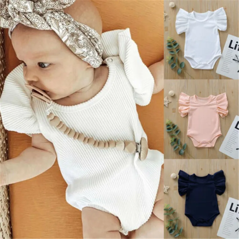 Newborn Body Suit Todder Clothes Set Baby Girl Cotton Short Sleeve Bodysuit Kid Clothes Set Girls Sunsuit Infant Clothing