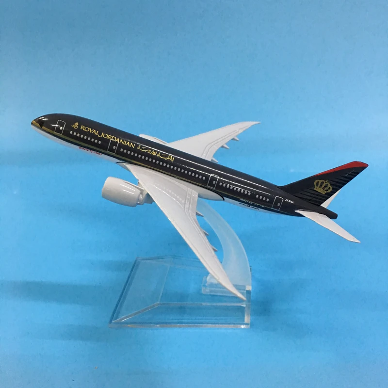 JASON TUTU 16cm ROYAL JORDANIAN Boeing 787 Plane Model Airplane Model Aircraft Model 1:400 Diecast Metal Airplanes Plane Toys
