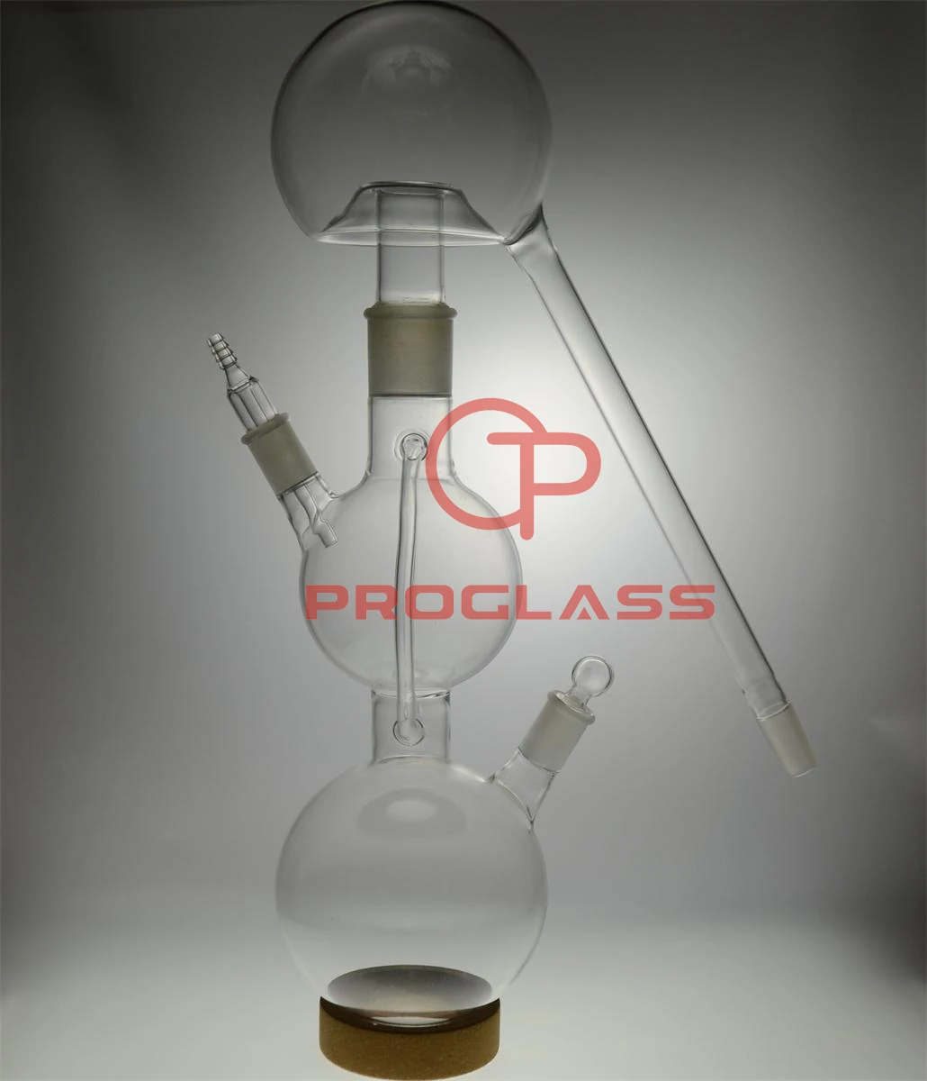 Laboratory Glass Double Pelican Distillation Kit 2000mL 45/50 Joint