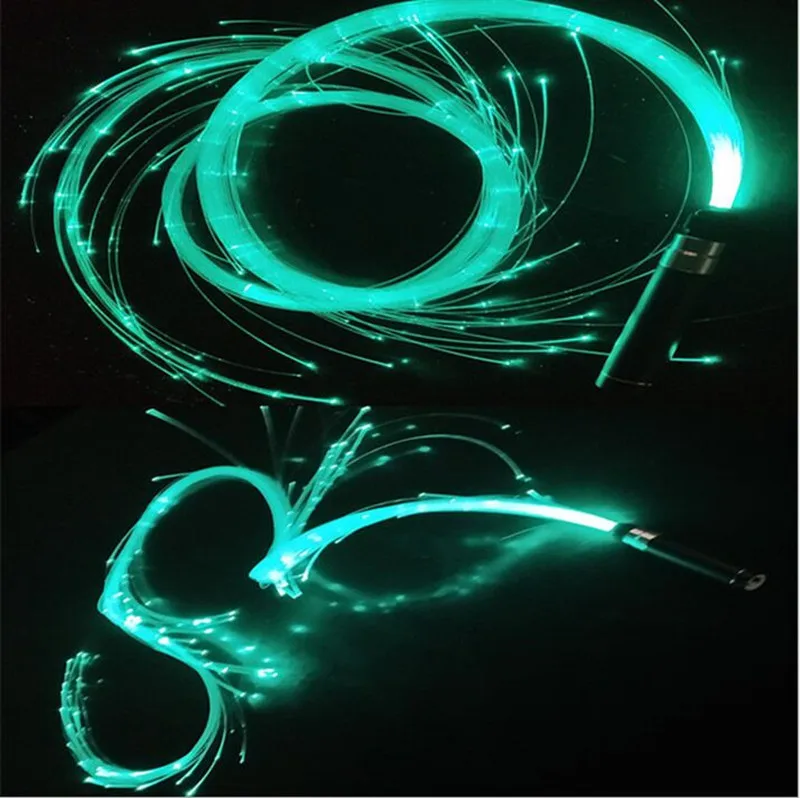 

LED Fiber Optic Whip USB Rechargeable optical hand rope Pixel Light-up Whip Flow Toy f/Dance Party Lighting show Rave Festival