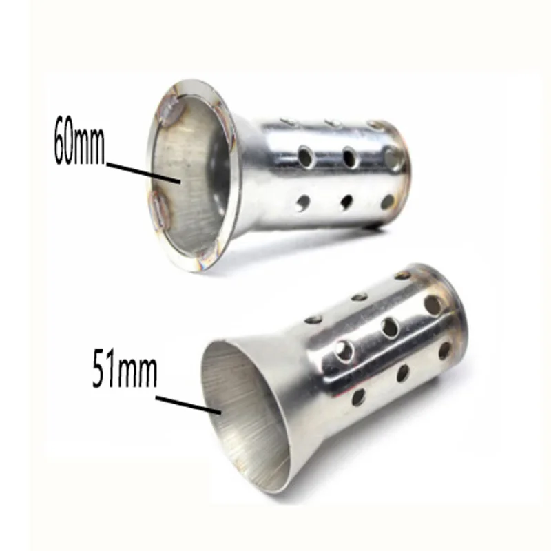 

51mm 60mm Universal Motorcycle Stainless Steel Exhaust Pipe Silencer Muffler DB Killer