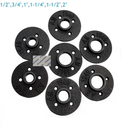4Pcs Unfinished Malleable Iron Cast Floor Flange Base Pipe Loft Industrial DIY Retro Decor