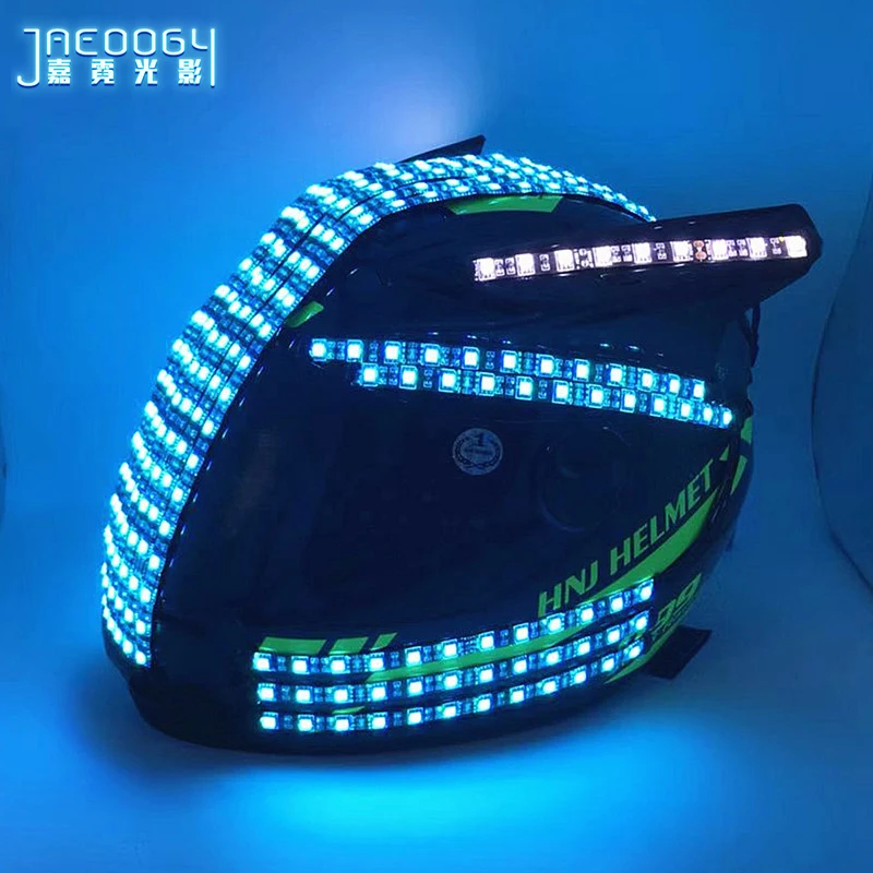 LED Fluorescent Flashing Mask, High Quality, Bar, Nightclub, Stage Performance, Rock, Punk, Lighting Helmet Clothing