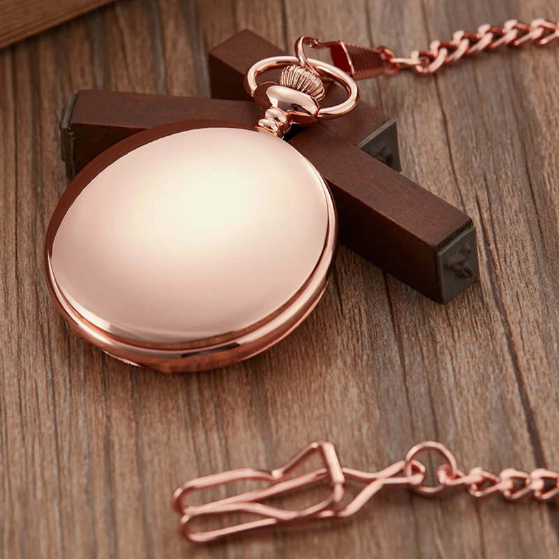 Rose Gold Anhänger Quarz Taschenuhr Männlichen Luxus Römischen Ziffern Zifferblatt Fob Kette Uhr für Männer Frauen Geburtstag Tag Sammlung geschenk