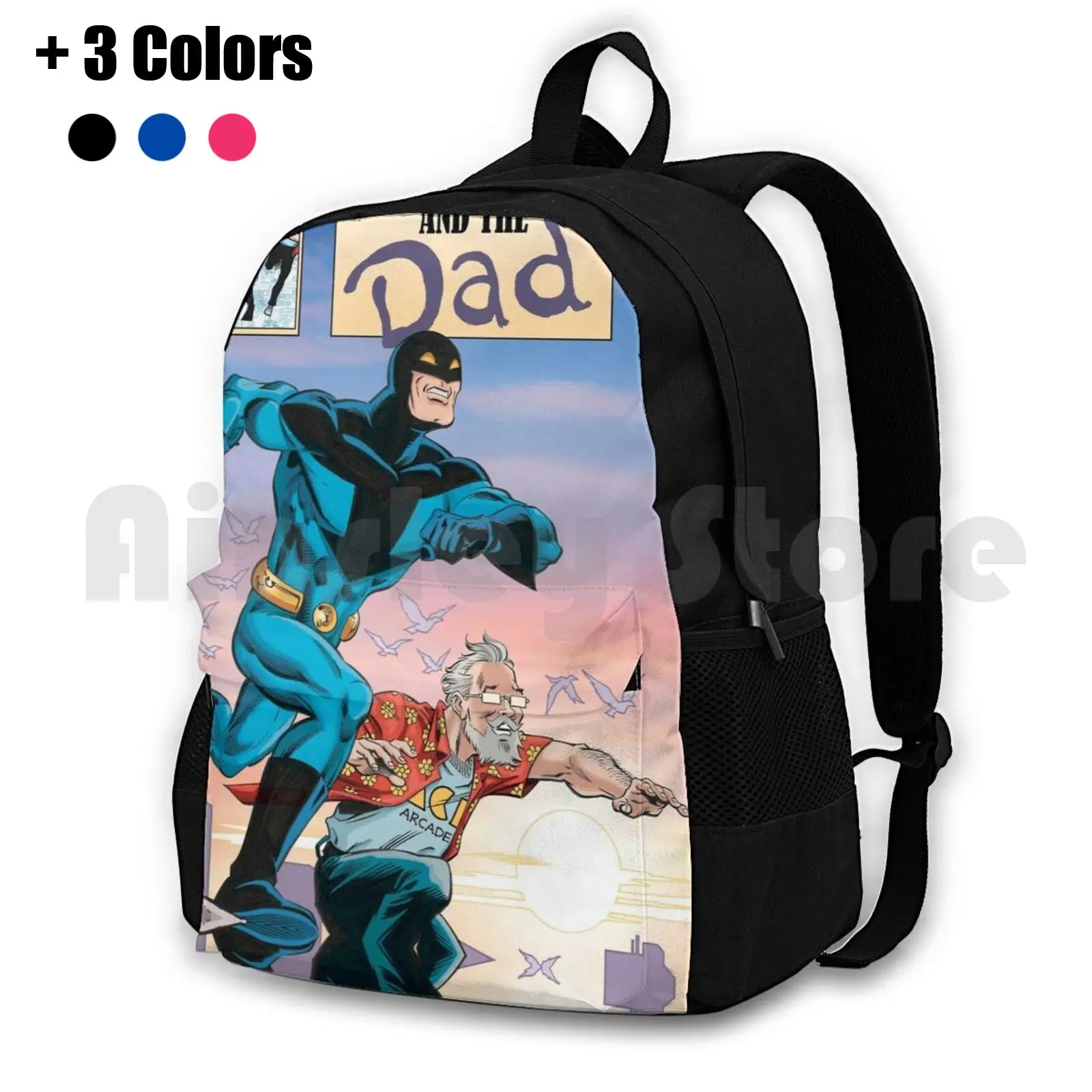 Quick And The Dad Issue 22 Outdoor Hiking Backpack Waterproof Camping Travel Superhero Independent Comic