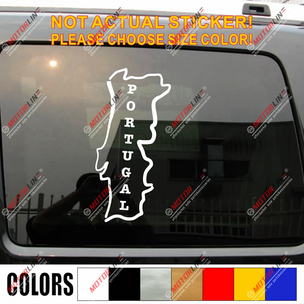 

Portugal Map Outline Silhouette Decal Sticker Car Vinyl die cut Portuguese b