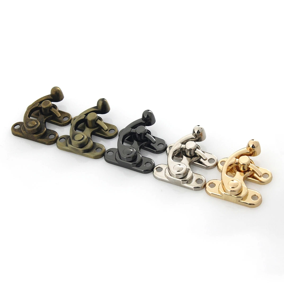1Piece Metal Swing Lock Latch Lock Vintage Box Closure Clasp Buckle for DIY Bags Luggage Handbags Furniture Hardware Accessories