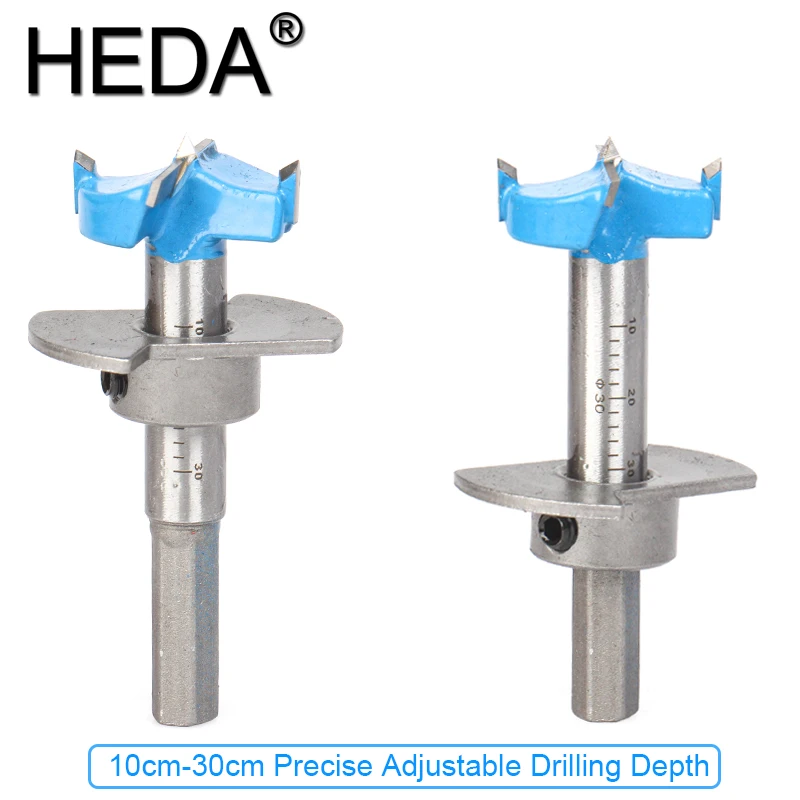 15/20/25/30/35mm 5Pcs Hex Shank Tungsten Carbide Cutter Forstner Woodworking Tools Hole Saw Cutter Hinge Boring Drill Bits Set