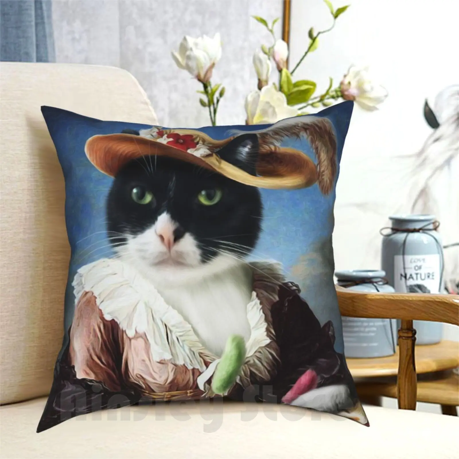 Cat Portrait-Batters Pillow Case Printed Home Soft DIY Pillow cover Cats Pompouspets Cat Images Cat Portraits Animal Art