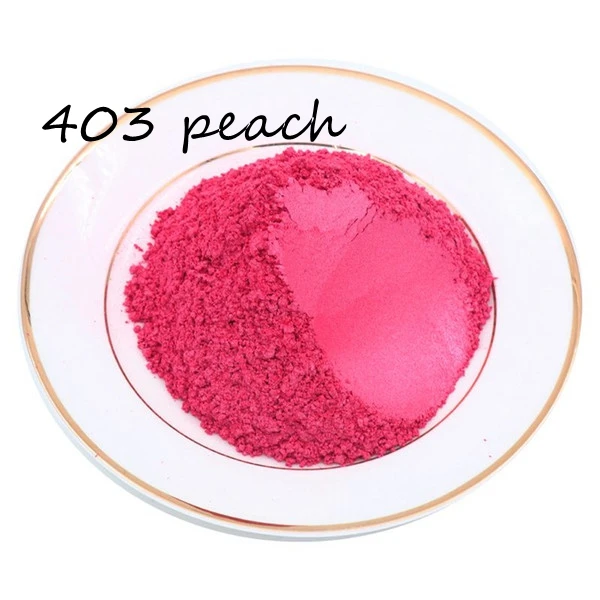 403 peach 10g Cosmetic Mica Powder Pigment Handmade Soap Bath Nail Art Wax Candle DIY Various Coloring Pigment Powder Glitter