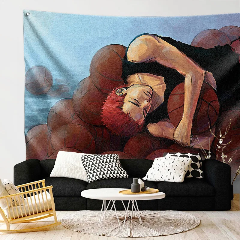 Slam Dunk Funny cartoon Blanket Tapestry 3D Printed Tapestrying Rectangular Home Decor Wall Hanging style-3