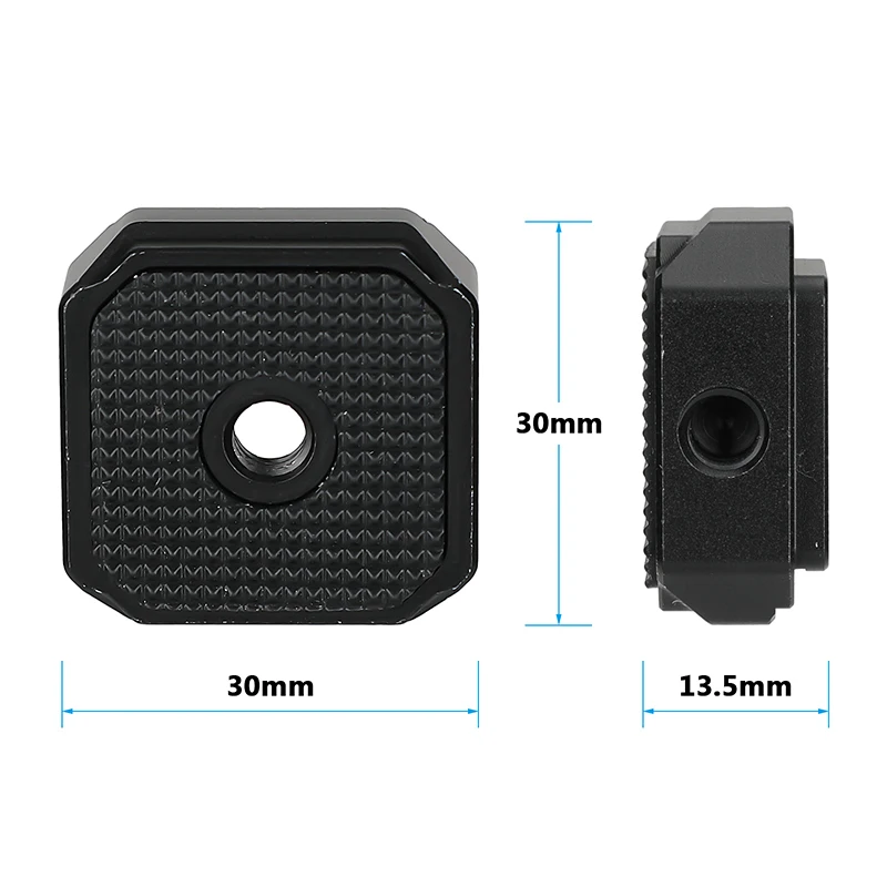 CAMVATE Universal Base Mount Square Block With 1/4"-20 Thread Hole And Built-in Shoe Mount Adapter For Support Tripod / Monitor