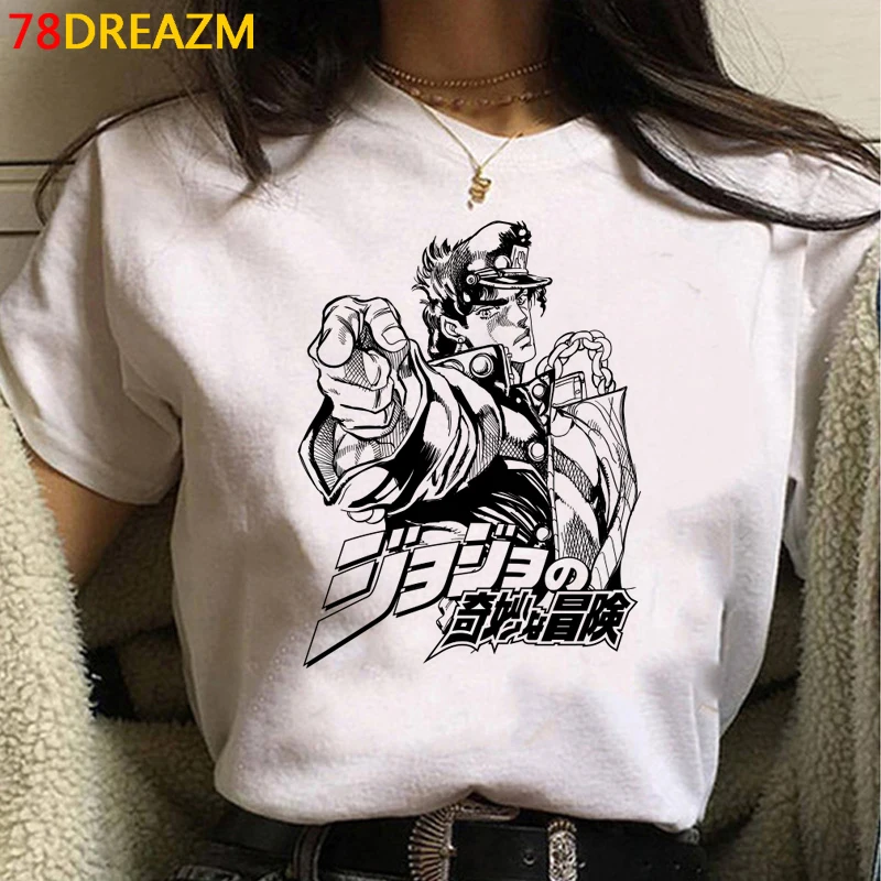 Jojo Bizarre Adventure t shirt male japanese couple clothes casual graphic tees  top tees harajuku kawaii