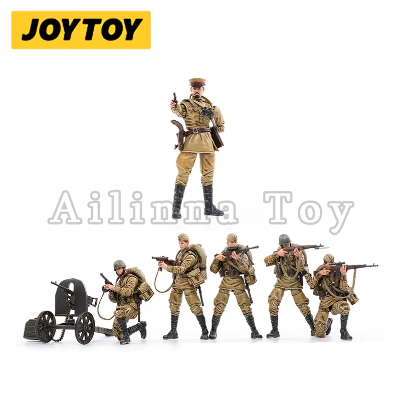 JOYTOY 1/18 3.75 Action Figure WWII Soviet Infantry And Officer German Wehrmacht Anime Military Model For Gift Free Shipping