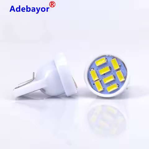 100pcs 5500k White T10 8 smd 3014 LED 8smd Car Light 194 168 192 W5W bulbs Auto Wedge Lighting lamp license plate lights 12V