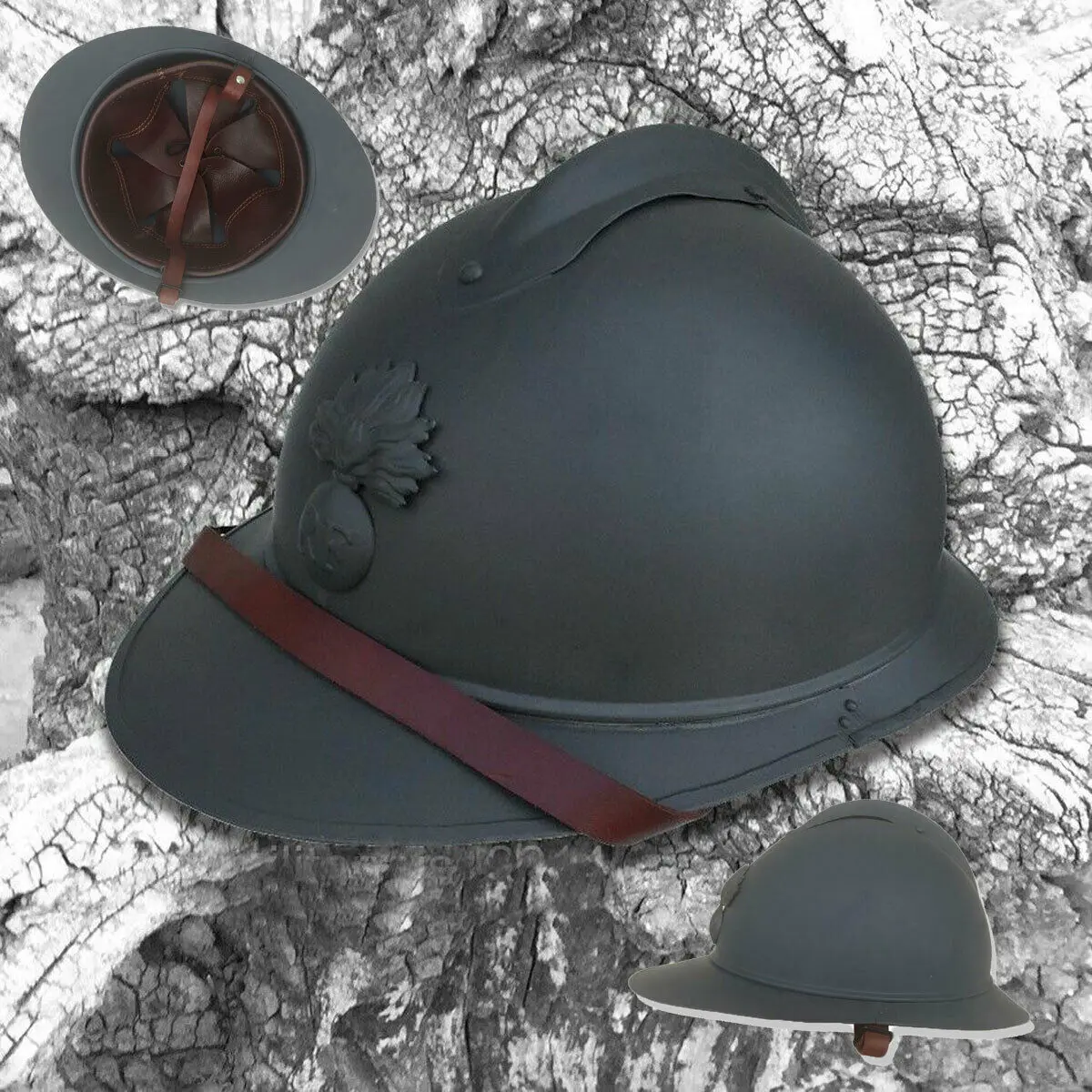 الحرب العالمية الأولى WW1 خوذة أدريان الفرنسية الصلب الجندي العسكري نوع M1915 M15 المشاة