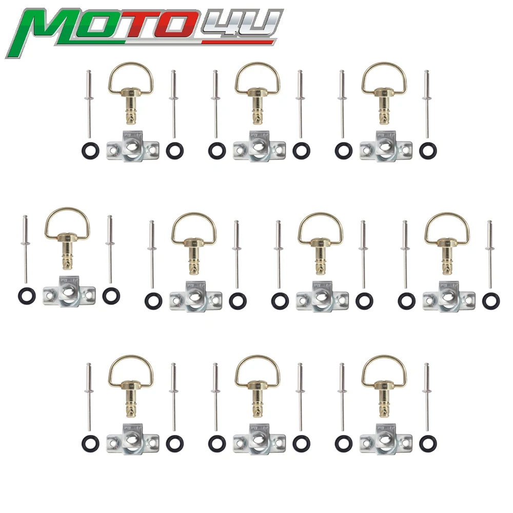 ل DUCATI لسيارات BMW 14 مللي متر/17 مللي متر العالمي سباق هدية السحابات الإفراج السريع D-RING 1/4 بدوره برشام دراجة نارية سباق البراغي مسامير