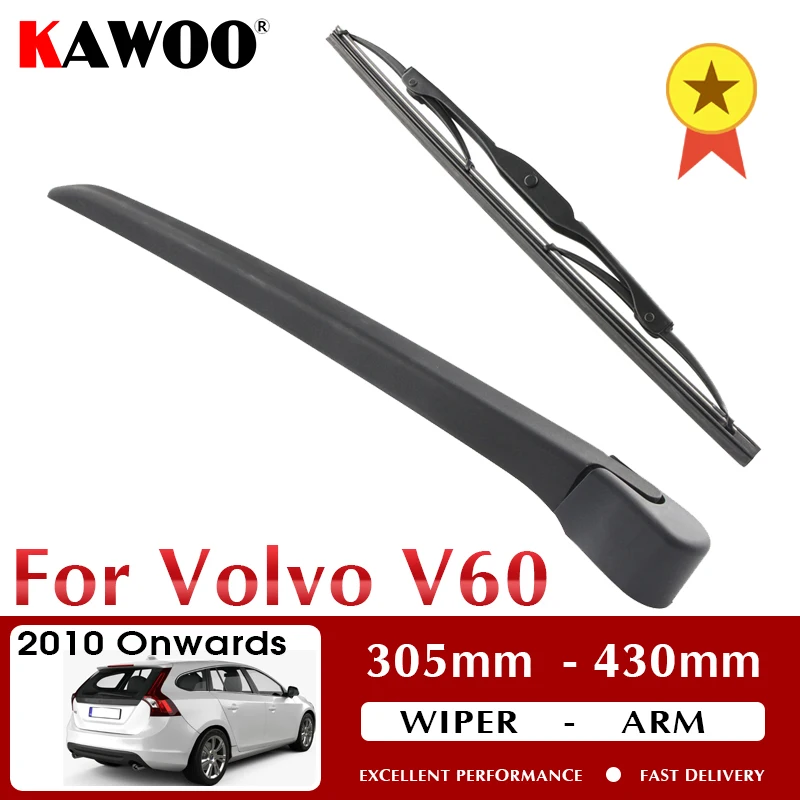 

KAWOO Car Rear Wiper Blade Blades Back Window Wipers Arm For VOLVO V60 Hatchback ( 2010 Onwards ) 305mm Auto Windscreen Blade