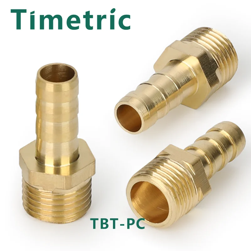 PC Series Brass Fittings With Male Thread 6mm/8mm/10mm/12mm Pneumatic Components Pagoda Gas Hose Fittings